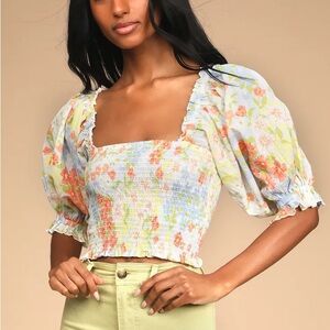 Billabong Feeling Groovy Floral Cropped Top
